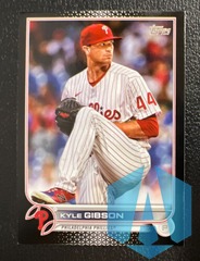 2022 Topps #57 Kyle Gibson Black Border SP 50/71 Phillies